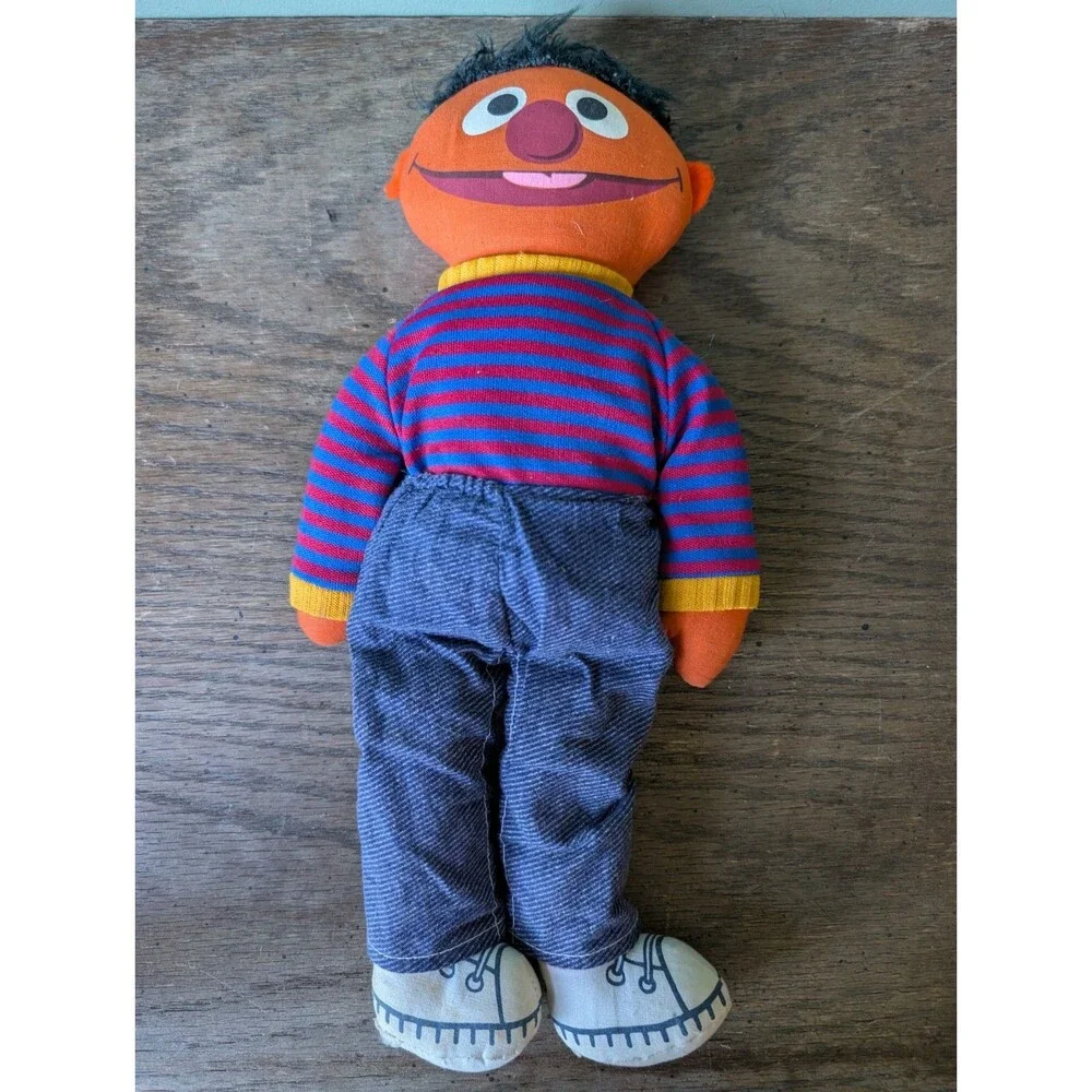 Vintage Knickerbocker Sesame Street Bert & Ernie Plush Dolls 15”